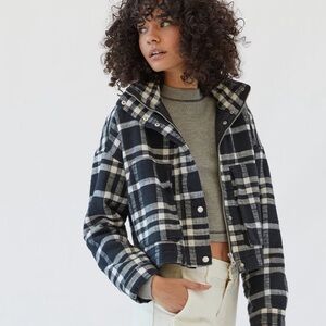 UO Skye Plaid Shirt Jacket